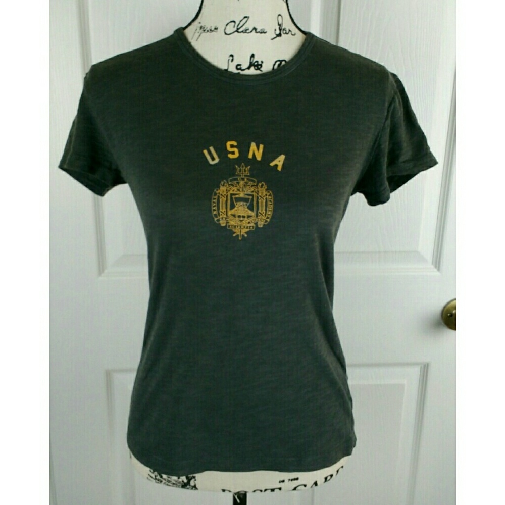 Banner Supply Co. USNA dark gray short sleeve tee